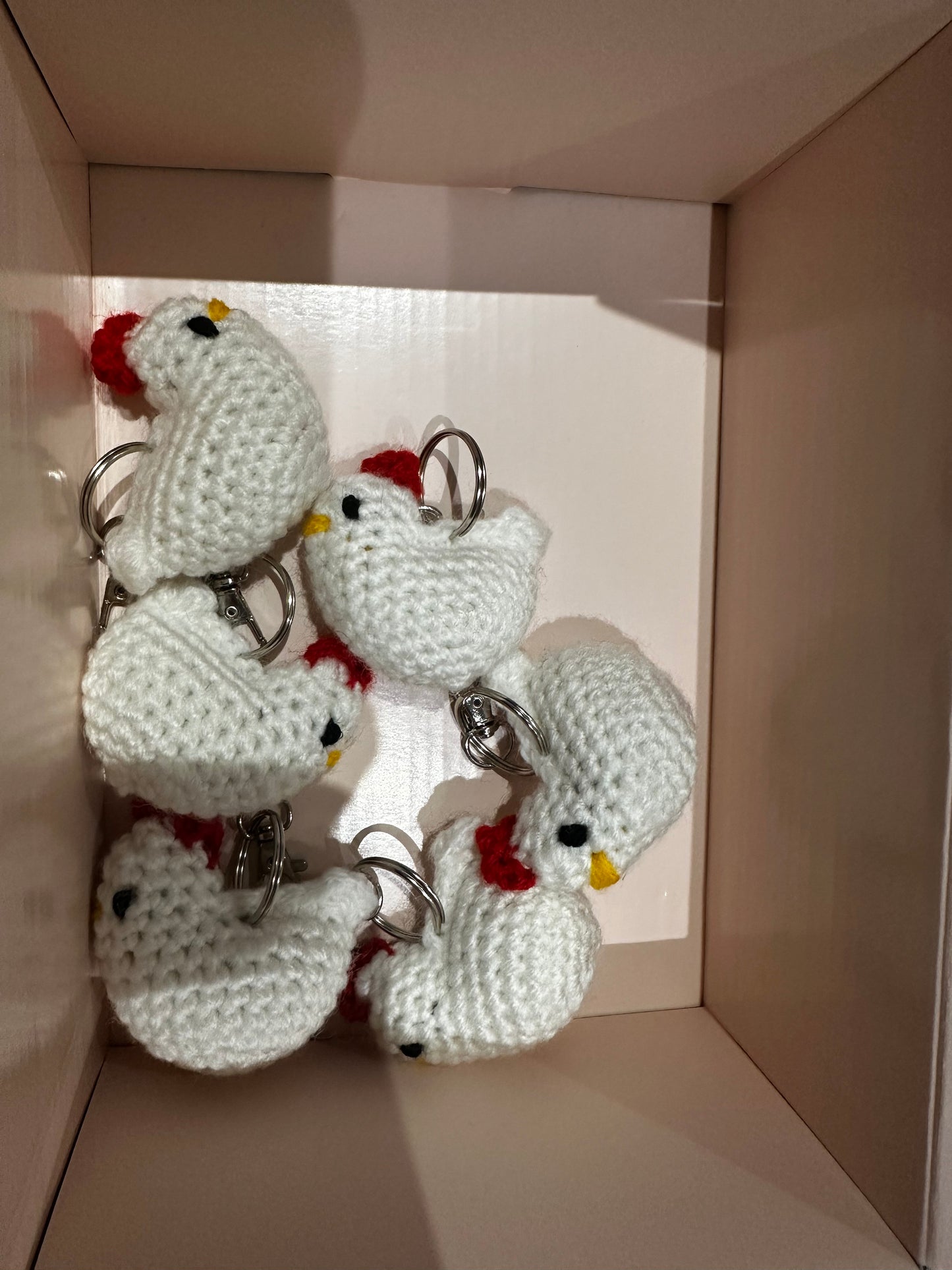 Mini Steve crocheted key chains!